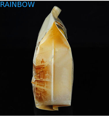 Zipper i sacchi di carta su misura Kraft di Brown che stampano con per il pane/fagiolo