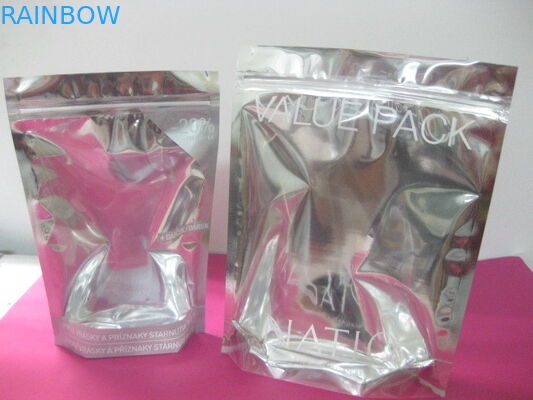 Zipper la borsa d'imballaggio cosmetica superiore PE/dell'ANIMALE DOMESTICO riciclabile con la chiara parte anteriore