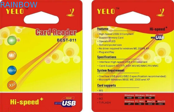 Blister su ordinazione della radura di logo che imballa per il pacchetto del lettore di schede