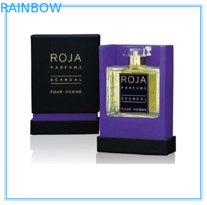 Scatola d'imballaggio del profumo porpora della carta patinata riciclabile con il fondo