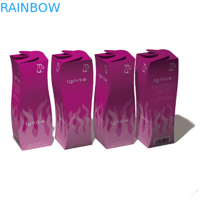 Contenitore di carta di cosmetici rossi che imballa un Libro Bianco da 350 grammi per esposizione