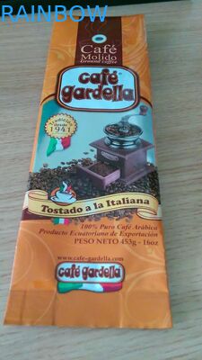 Sacchetti di plastica stampati abitudine che imballano, imballaggio del chicco di caffè della chiusura lampo