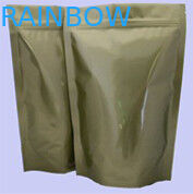 L'oro d'imballaggio lucido su ordinazione del di alluminio sta SU con la chiusura lampo