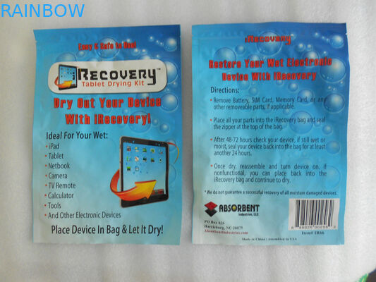 Sacchetto laterale della stagnola di stampa della guarnizione tre che imballa chiusura lampo piana per i prodotti elettronici