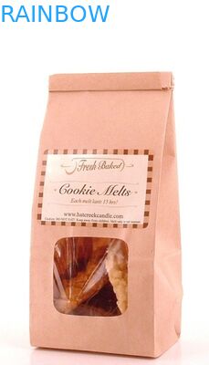 Sacchi di carta chiaramente legame della latta e della finestra di Kraft su misura rosa per alimento