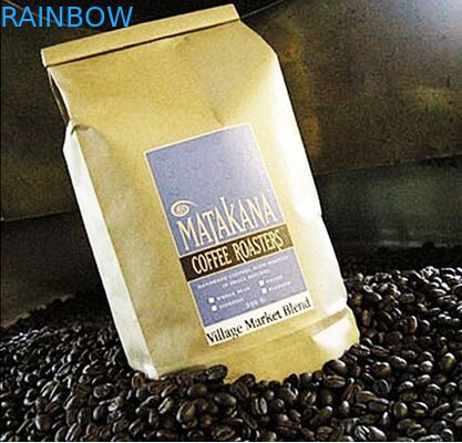 Sacchi di carta su misura Kraft del lato del rinforzo dell'oro, imballaggio del chicco di caffè del legame della latta