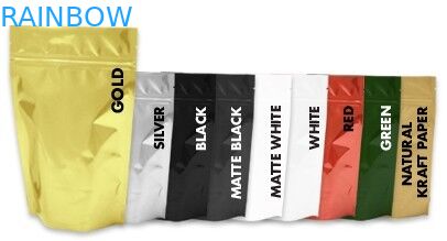 Le bustine di tè opache che imballano, borsa d'imballaggio di rivestimento del caffè della chiusura lampo stanno su