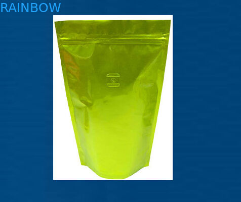 L'oro d'imballaggio in pieno stampato della luce della chiusura lampo dei sacchetti del tè lucido sta su