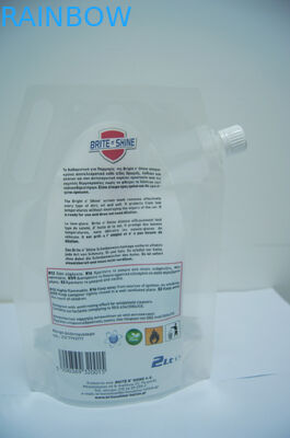 Di plastica trasparenti di 2 litri stanno sul lavaggio dello schermo del sacchetto che imballa/stanno sulle borse del becco per l'imballaggio del lavaggio