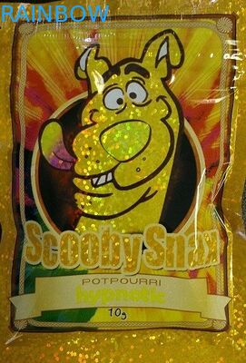 Potpourri di erbe lucidi di giallo dell'ologramma della borsa 10g Scooby Snax di incenso