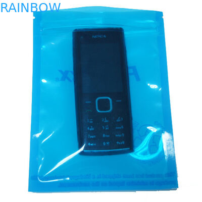 Anti chiusura lampo statica della borsa della guarnizione laterale trasparente blu tre per i prodotti elettronici