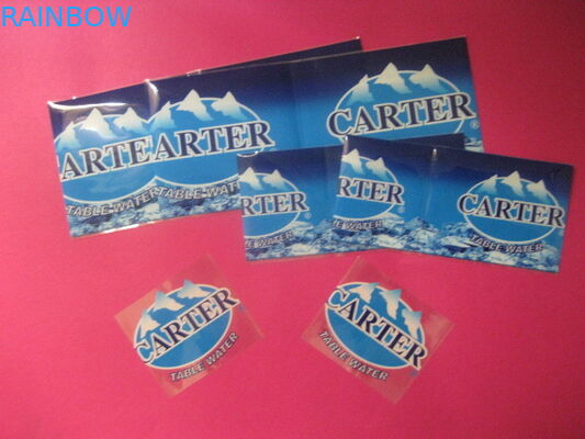 Manica degli strizzacervelli della bottiglia della bevanda dell'acqua minerale che stampa calore blu