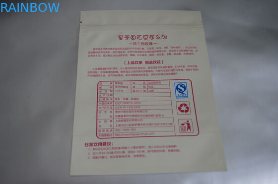 Bustina di tè su ordinazione piana del di alluminio che imballa per il tè di Rosa del francese