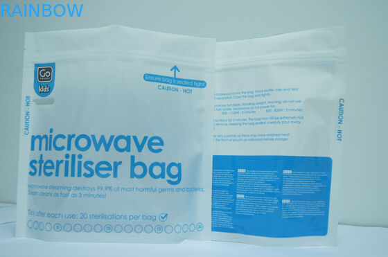 Stia sulle borse blu di stoccaggio dell'alimento della chiusura sottovuoto/le borse sigillatura sotto vuoto di microonda per alimento