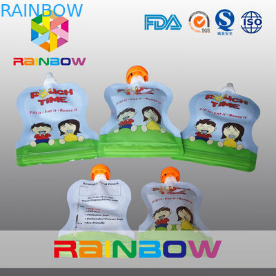 Argenteo stia i sacchetti su gettati in pieno stampati con la maniglia/etichetta