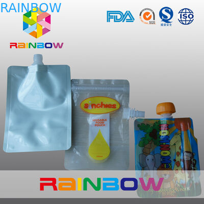 Nylon laminato 3 - sacchetto bianco laterale del becco che imballa logo stampato automatizzato