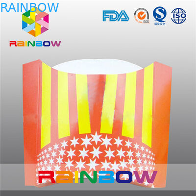 Contenitore d'imballaggio piegante eliminabile di carta per le patate fritte che imballano scatola