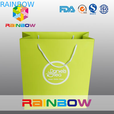 Il fondo quadrato riciclato ha personalizzato i sacchi di carta/sacchetti della spesa di carta stampati