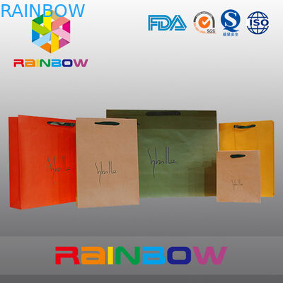 Abitudine bianca/rossa di progettazione unica ha stampato i sacchi di carta con la maniglia