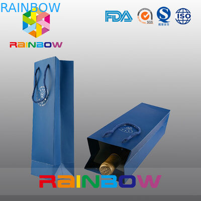 La bottiglia di vino ha personalizzato i sacchi di carta/borsa stampata abitudine della carta kraft Con stampa di logo