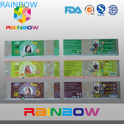 Etichette della manica di strizzacervelli di calore del PVC per le bottiglie della bevanda che imballano in rotolo