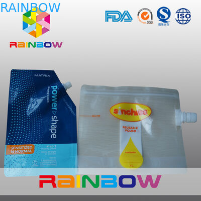 Borse liquide laminate del becco riciclate materiale di strato con la chiusura lampo per alimenti per bambini