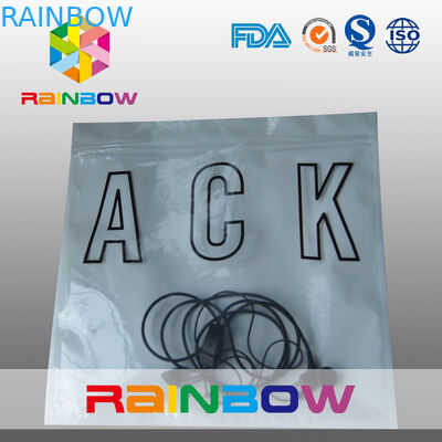 Anti borsa statica della guarnizione tre della parte posteriore bianca anteriore trasparente laterale della perla con la chiusura lampo