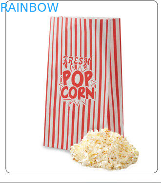 Cima su misura dei sacchi di carta di Brown Kraft del fondo piatto aperta per lo spuntino