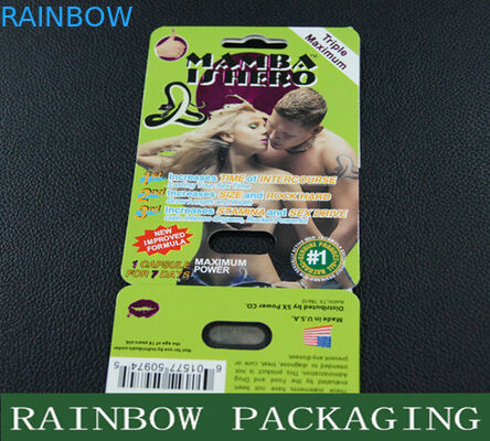Pillole del sesso della mamba nero che imballano la carta della bolla che imballa per il potenziamento degli uomini