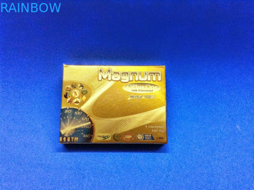 Scatola di carta di timbratura dorata che imballa per le pillole/capsule di erbe sessuali dello stimolante