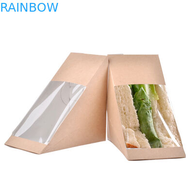 Scatola a forma di del pollo del popcorn della piramide, scatola di carta eliminabile per Sanwhiches