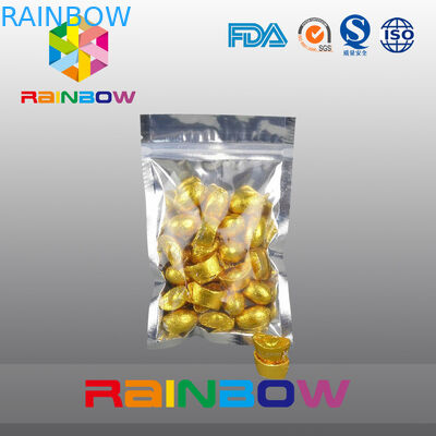 borse dello spuntino 100g che imballano la stagnola anteriore della parte posteriore di Transprent con la chiusura lampo