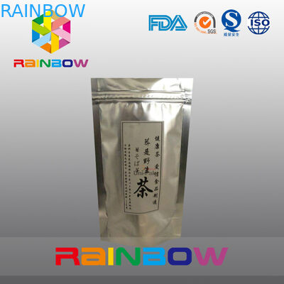 Argentando stia sulle bustine di tè che imballano, sacchetto su misura della stagnola della stampa