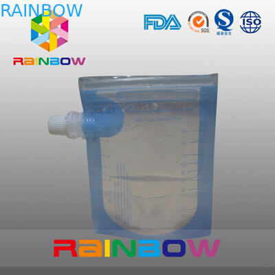 Transprent parteggia sacchetto del rinforzo per l'acqua/bevanda, Doypack con la chiusura lampo