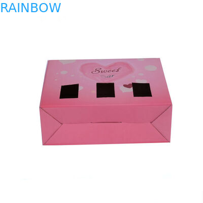 Contenitore di carta che imballa, cassa ondulata di regalo chiuso automatico del cartone con la finestra