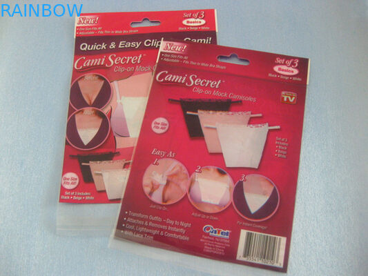 Sacchetti di plastica di plastica rossi che imballano la borsa segreta di Cami per il reggiseno, la biancheria delle donne