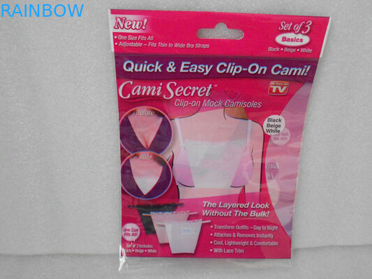 Sacchetti di plastica di plastica rossi che imballano la borsa segreta di Cami per il reggiseno, la biancheria delle donne