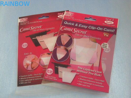 Sacchetti di plastica di plastica rossi che imballano la borsa segreta di Cami per il reggiseno, la biancheria delle donne