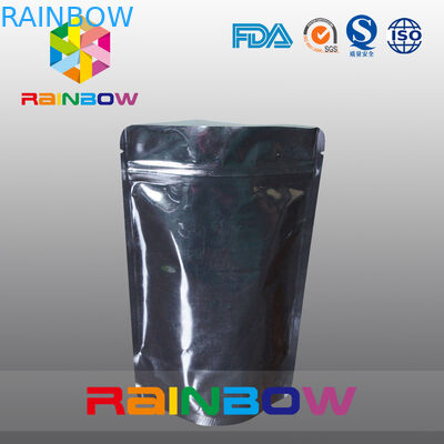 Sacchetto stampato su misura del di alluminio che imballa per la polvere della proteina, nero
