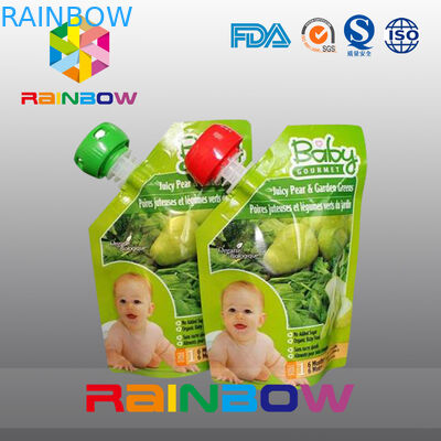 Il sacchetto del becco del bambino di Eco che imballa per liquido/sta sul sacchetto liquido del succo