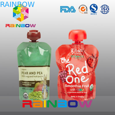 sacchetto ri--Sequeezed del becco degli alimenti per bambini di 140ml 200ml con la doppia chiusura lampo