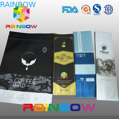 Tipo diritto nero borse d'imballaggio di Matt del sacchetto della stagnola del chicco di caffè con l'erba della valvola