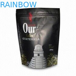 Stia sulla borsa di caffè del di alluminio di Matt con la chiusura lampo, borse dell'alimento delle borse di caffè di Brown