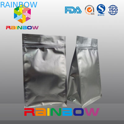 Il rinforzo inferiore d'imballaggio del caffè laterale della guarnizione del nero 8 di Matt insacca la chiusura lampo