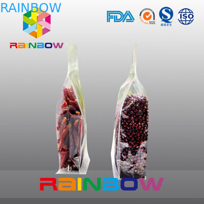 Imballaggio per alimenti a chiusura lampo del fagiolo del rinforzo inferiore trasparente di plastica/insacca