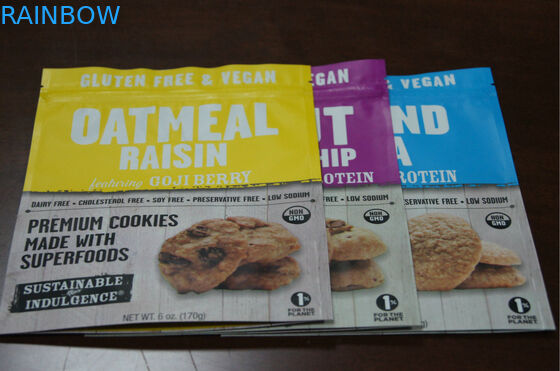 Lo spuntino di plastica del commestibile che imballa Doypack con la chiusura lampo dentro progetta