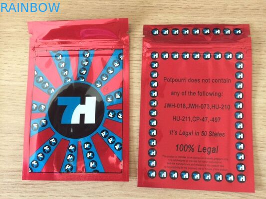 Incenso di erbe dei potpourri del di alluminio che imballa con la tacca dello strappo e della chiusura lampo