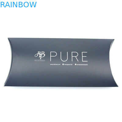 Scatola di carta di estensione lucida dei capelli neri che imballa con il logo stampato, servizio personalizzato fornito