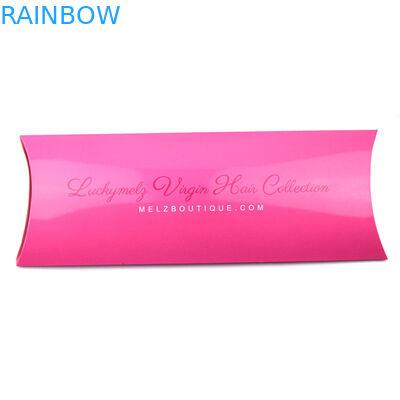 Scatola di carta di estensione rossa porpora dei capelli con la dimensione ed il logo su misura nella forma del cuscino