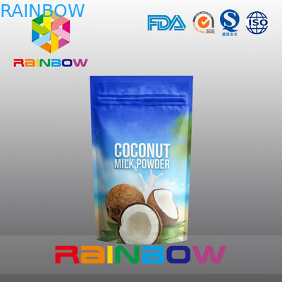 Le borse inferiori d'imballaggio del rinforzo di alluminio del della polvere a chiusura lampo della proteina stanno su